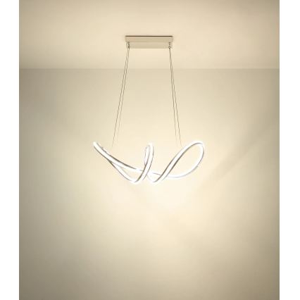 Globo - himmennettävä LED-riippuvalaisin vaijerilla LED/45W/230V 2700-6000K kiiltävä kromi + kaukosäädin