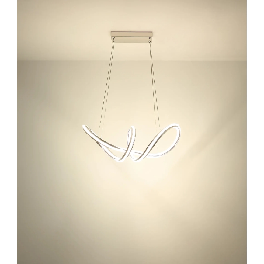 Globo - himmennettävä LED-riippuvalaisin vaijerilla LED/45W/230V 2700-6000K kiiltävä kromi + kaukosäädin