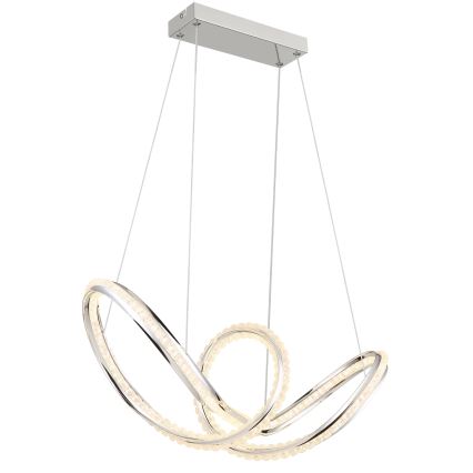 Globo - himmennettävä LED-riippuvalaisin vaijerilla LED/45W/230V 2700-6000K kiiltävä kromi + kaukosäädin