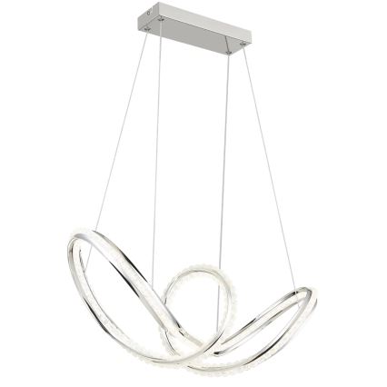Globo - himmennettävä LED-riippuvalaisin vaijerilla LED/45W/230V 2700-6000K kiiltävä kromi + kaukosäädin