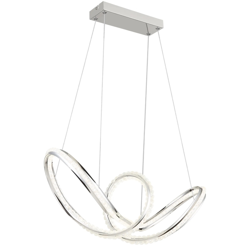Globo - himmennettävä LED-riippuvalaisin vaijerilla LED/45W/230V 2700-6000K kiiltävä kromi + kaukosäädin