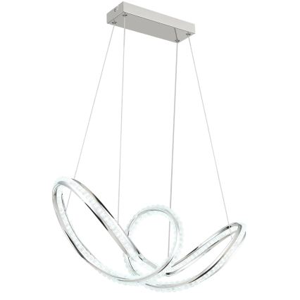 Globo - himmennettävä LED-riippuvalaisin vaijerilla LED/45W/230V 2700-6000K kiiltävä kromi + kaukosäädin