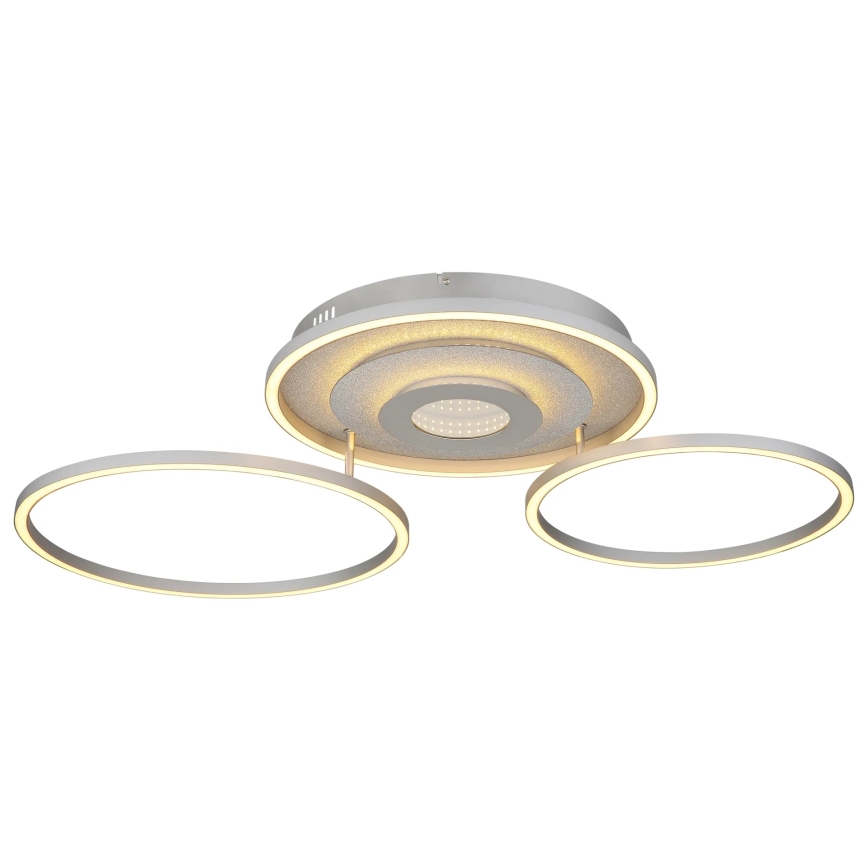 Globo - LED himmennettävä kattovalaisin LED/40W/230V 2700-6500K 57x99,2 cm hopea + kaukosäädin