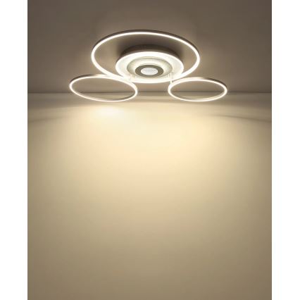 Globo - himmennettävä LED-kattovalaisin LED/60W/230V 2700-6500K 80,8x99,2 cm hopea + kaukosäädin