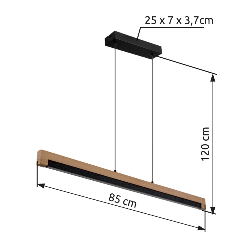 Globo - LED-kattokruunu johdossa LED/24W/230V