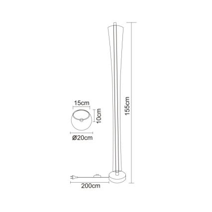 Globo - LED lattiavalaisin LED/48W/230V 2700/4000/6000K