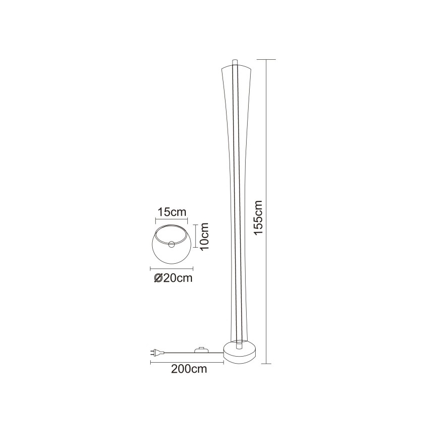 Globo - LED lattiavalaisin LED/48W/230V 2700/4000/6000K