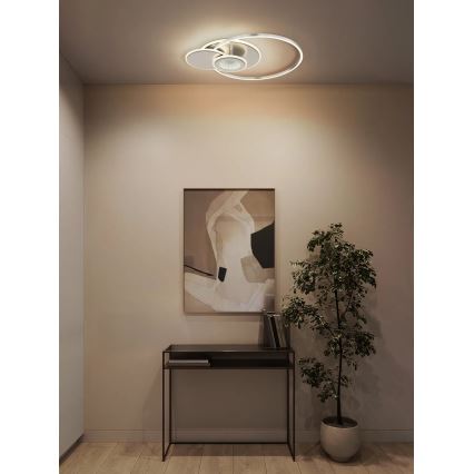 Globo - LED-himmennettävä kattovalaisin LED/24W/230V 2700-6000K hopea + kaukosäädin