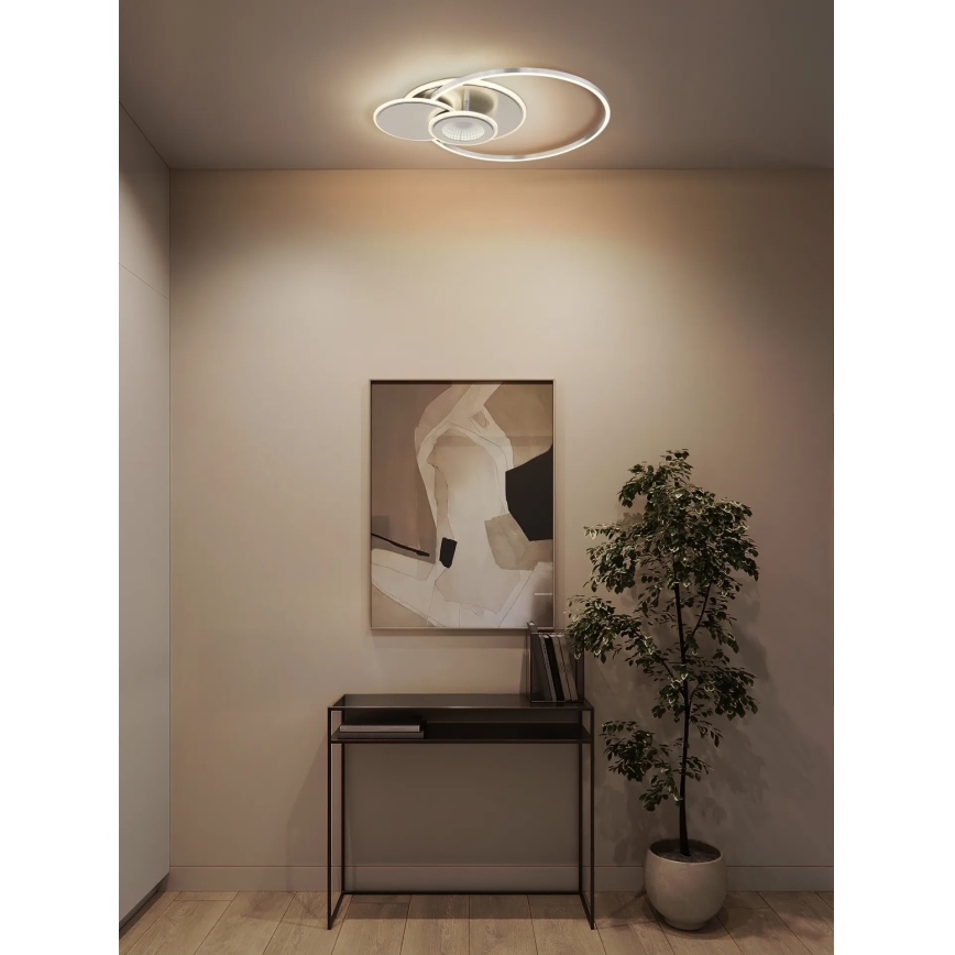 Globo - LED-himmennettävä kattovalaisin LED/24W/230V 2700-6000K hopea + kaukosäädin