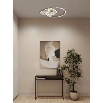 Globo - LED-himmennettävä kattovalaisin LED/24W/230V 2700-6000K hopea + kaukosäädin