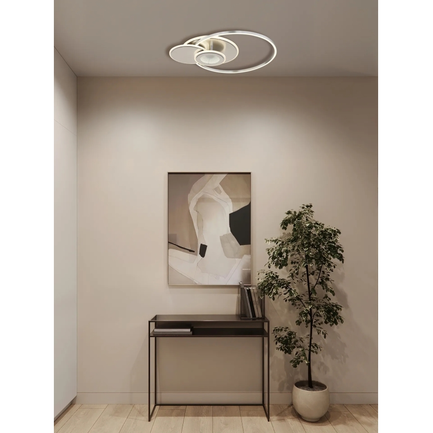 Globo - LED-himmennettävä kattovalaisin LED/24W/230V 2700-6000K hopea + kaukosäädin