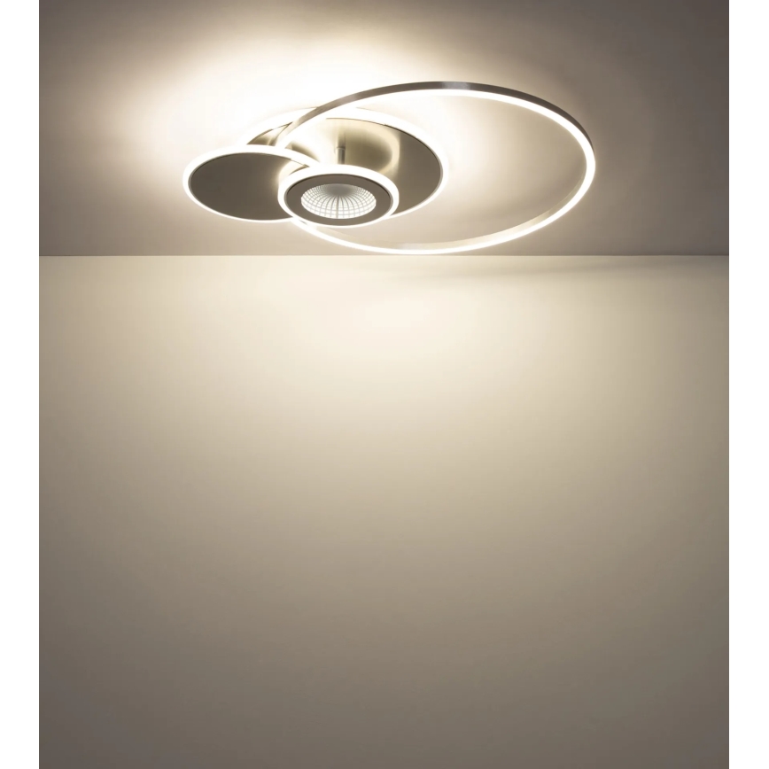 Globo - LED-himmennettävä kattovalaisin LED/24W/230V 2700-6000K hopea + kaukosäädin