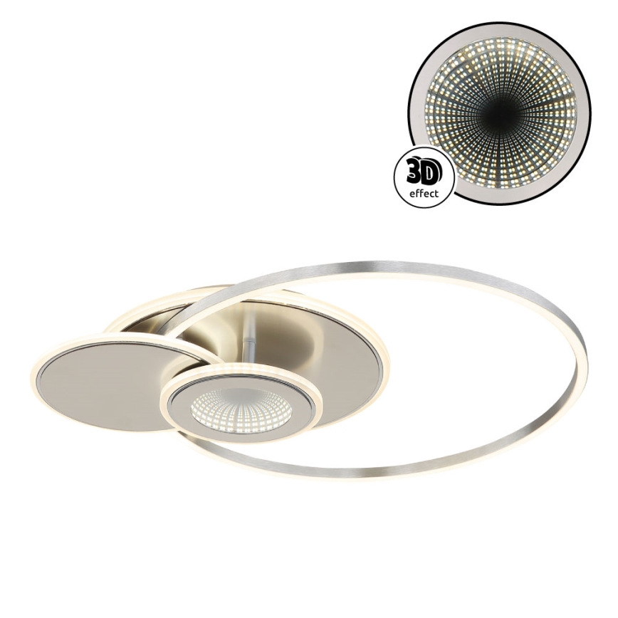 Globo - LED-himmennettävä kattovalaisin LED/24W/230V 2700-6000K hopea + kaukosäädin
