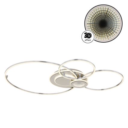 Globo - himmennettävä LED-kattovalaisin LED/36W/230V 2700-6500K hopea + kaukosäädin