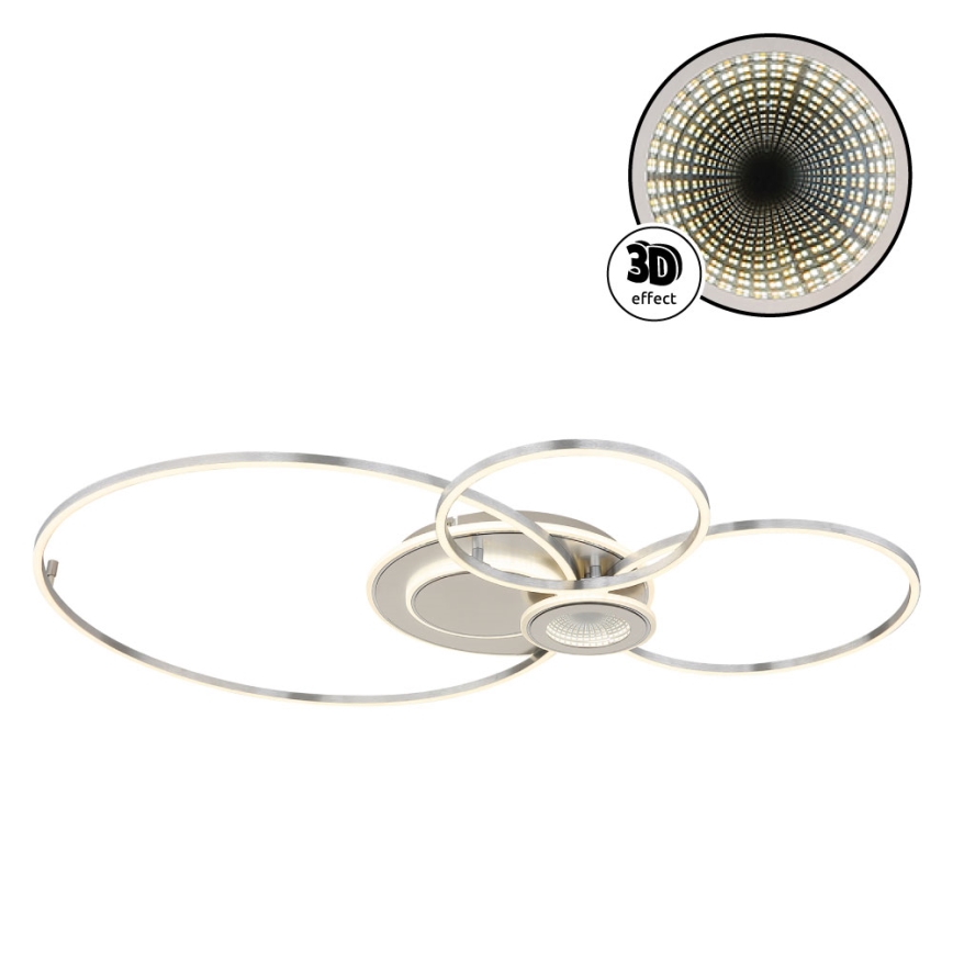 Globo - himmennettävä LED-kattovalaisin LED/36W/230V 2700-6500K hopea + kaukosäädin