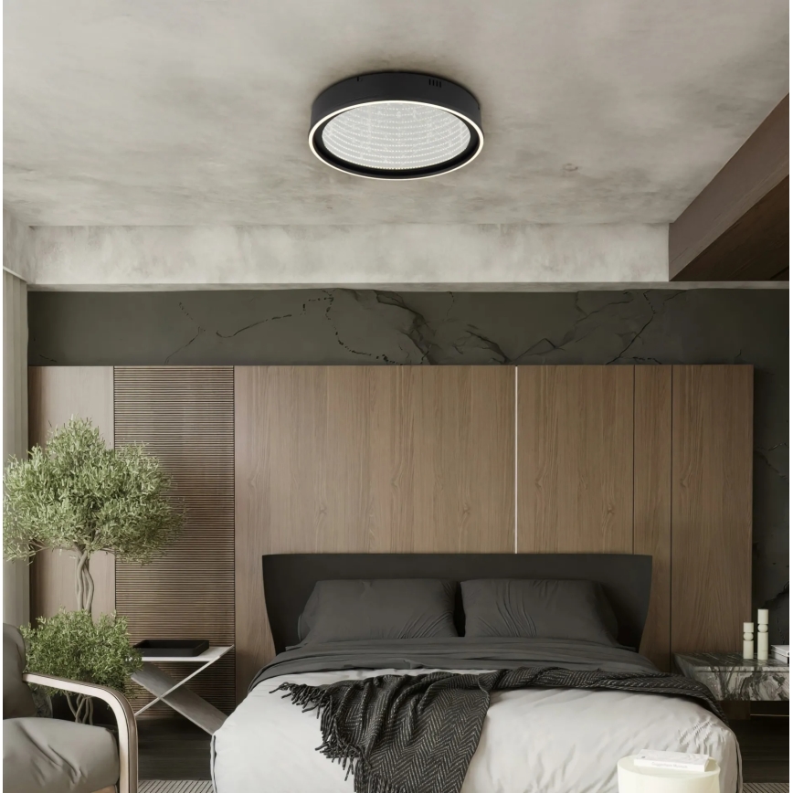 Globo - himmennettävä LED-kattovalaisin LED/40W/230V 2700-6500K halkaisija 51,5 cm musta + kaukosäädin