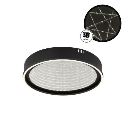 Globo - himmennettävä LED-kattovalaisin LED/40W/230V 2700-6500K halkaisija 51,5 cm musta + kaukosäädin