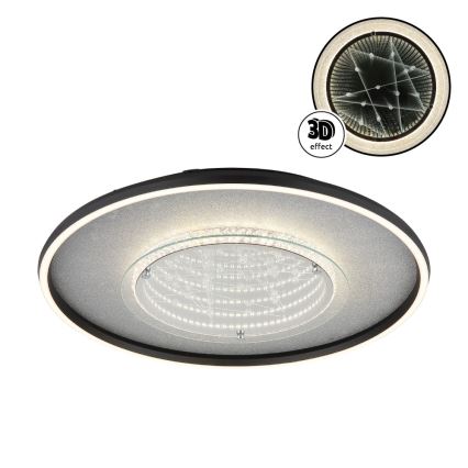 Globo - LED-kattovalaisin LED/40W/230V 3000/4000/6000K Ø 51,5 cm musta
