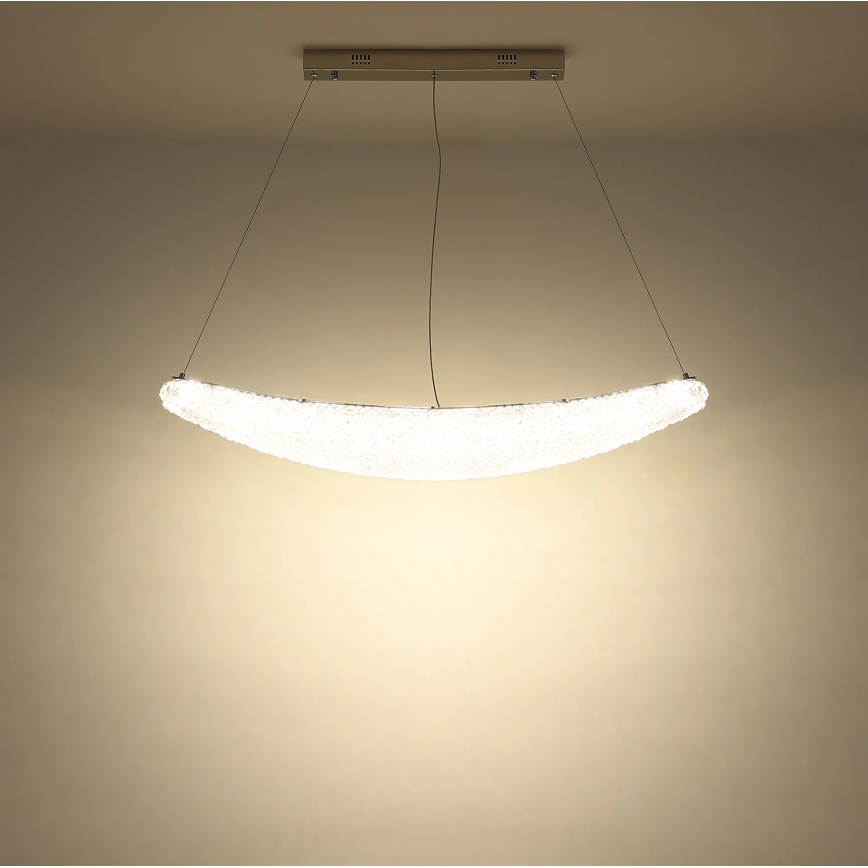 Globo - himmennettävä LED-riippuvalaisin vaijerilla LED/40W/230V 2700-6000K kiiltävä kromi + kaukosäädin