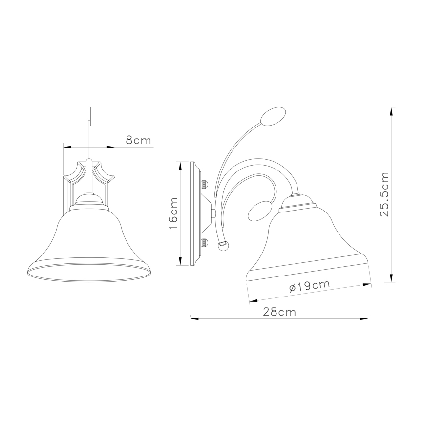 Globo - Seinävalaisin 1xE27/60W/230V