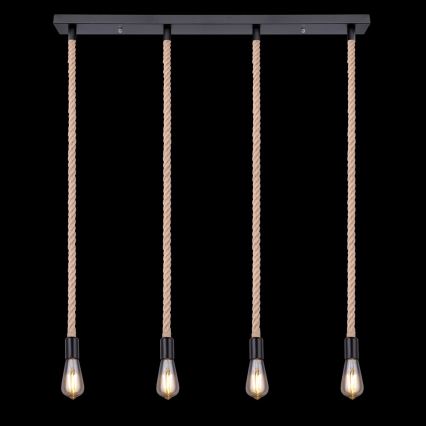 Globo - Kattokruunu narulla 4xE27/60W/230V