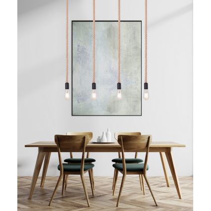 Globo - Kattokruunu narulla 4xE27/60W/230V