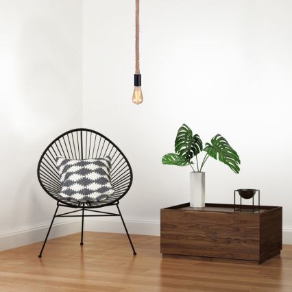 Globo - Kattokruunu narulla 1xE27/60W/230V