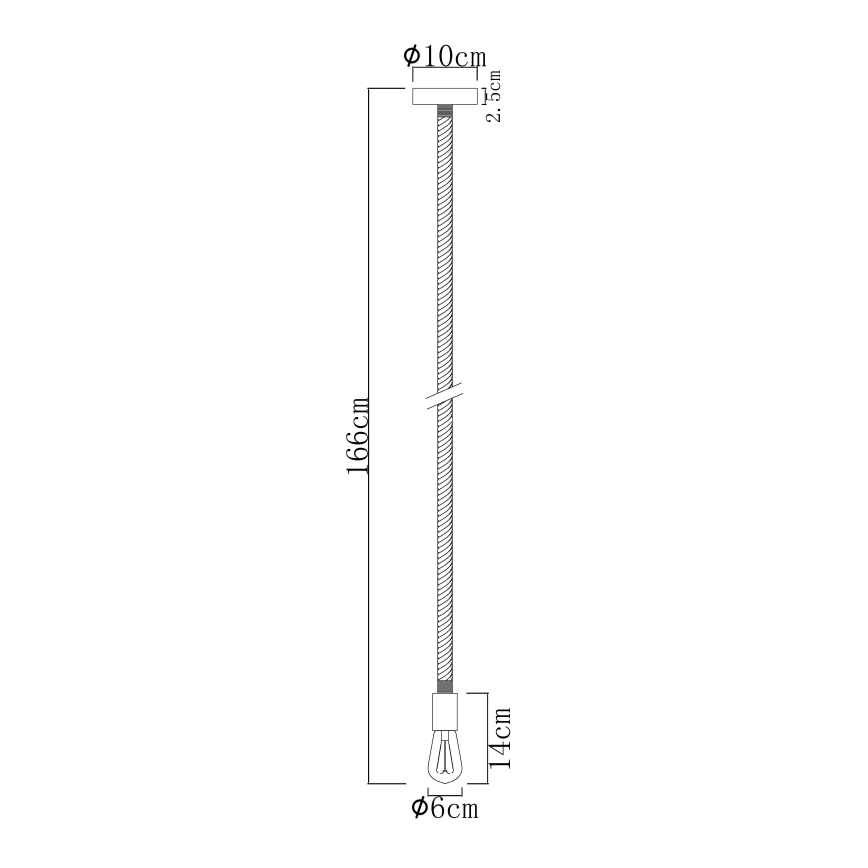 Globo - Kattokruunu narulla 1xE27/60W/230V