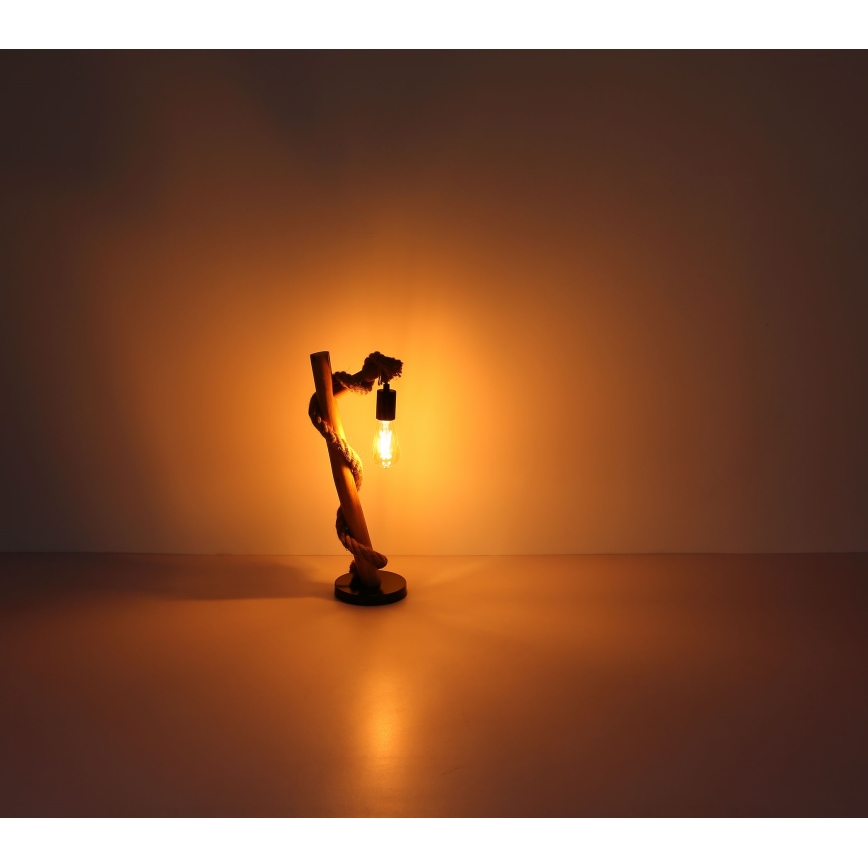 Globo - Pöytävalaisin 1xE27/60W/230V pyökki