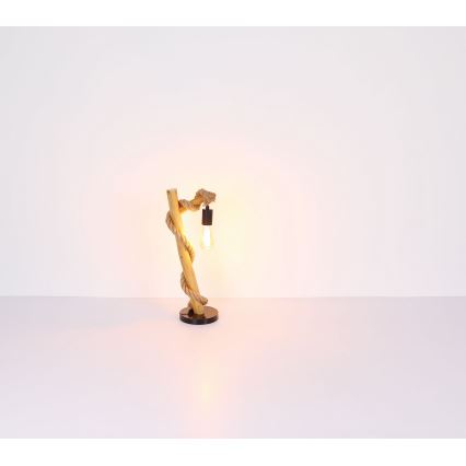 Globo - Pöytävalaisin 1xE27/60W/230V pyökki