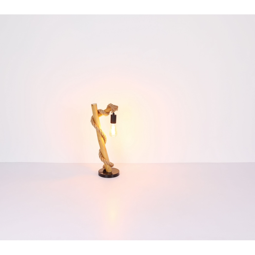 Globo - Pöytävalaisin 1xE27/60W/230V pyökki