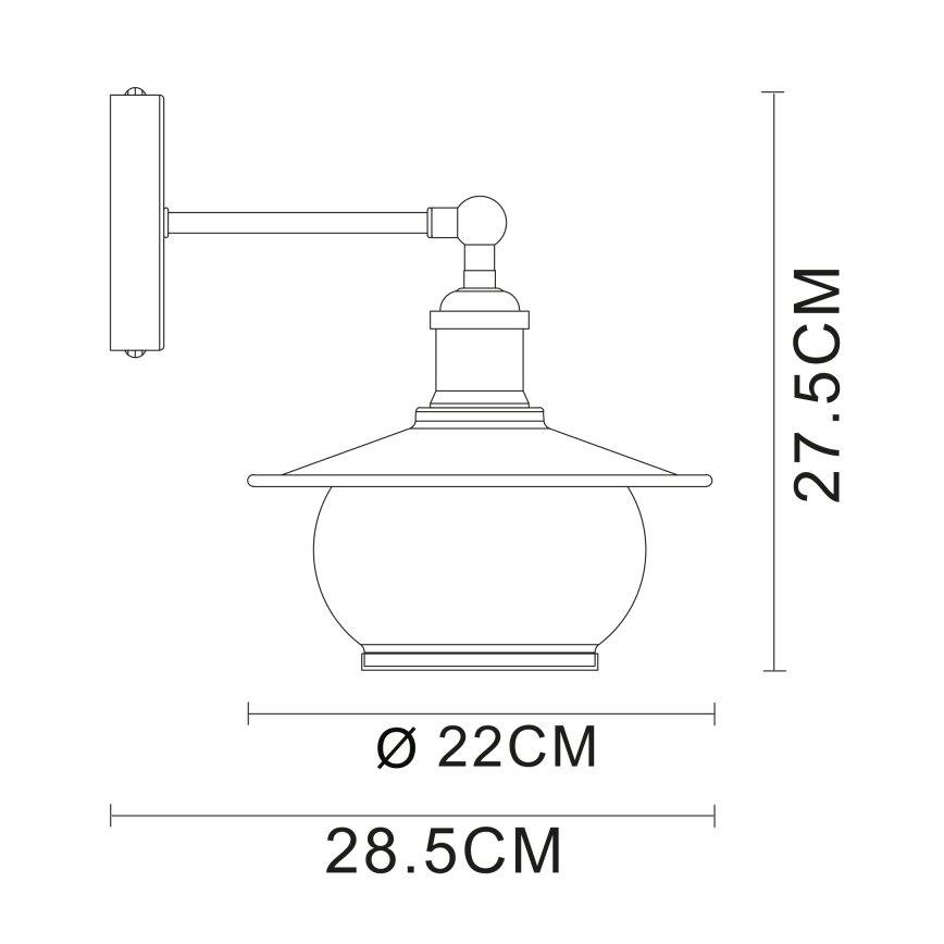 Globo - Seinävalaisin 1xE27/60W/230V