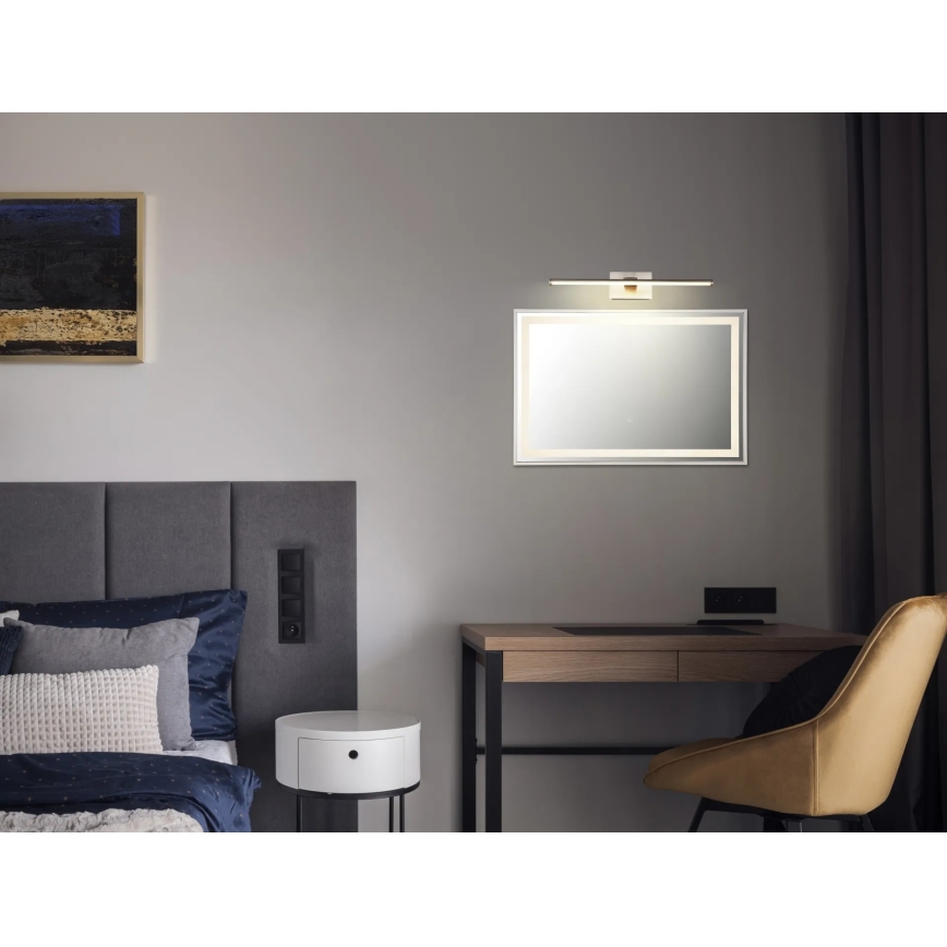 Globo - LED-ladattava taulunvalaisin LED/3,5W/5V 40 cm 3600 mAh mattakromi