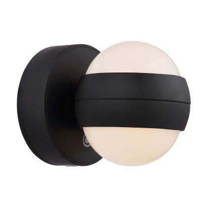 Globo - LED himmennettävä ladattava kosketusseinävalaisin LED/1,4W/5V 1800 mAh musta