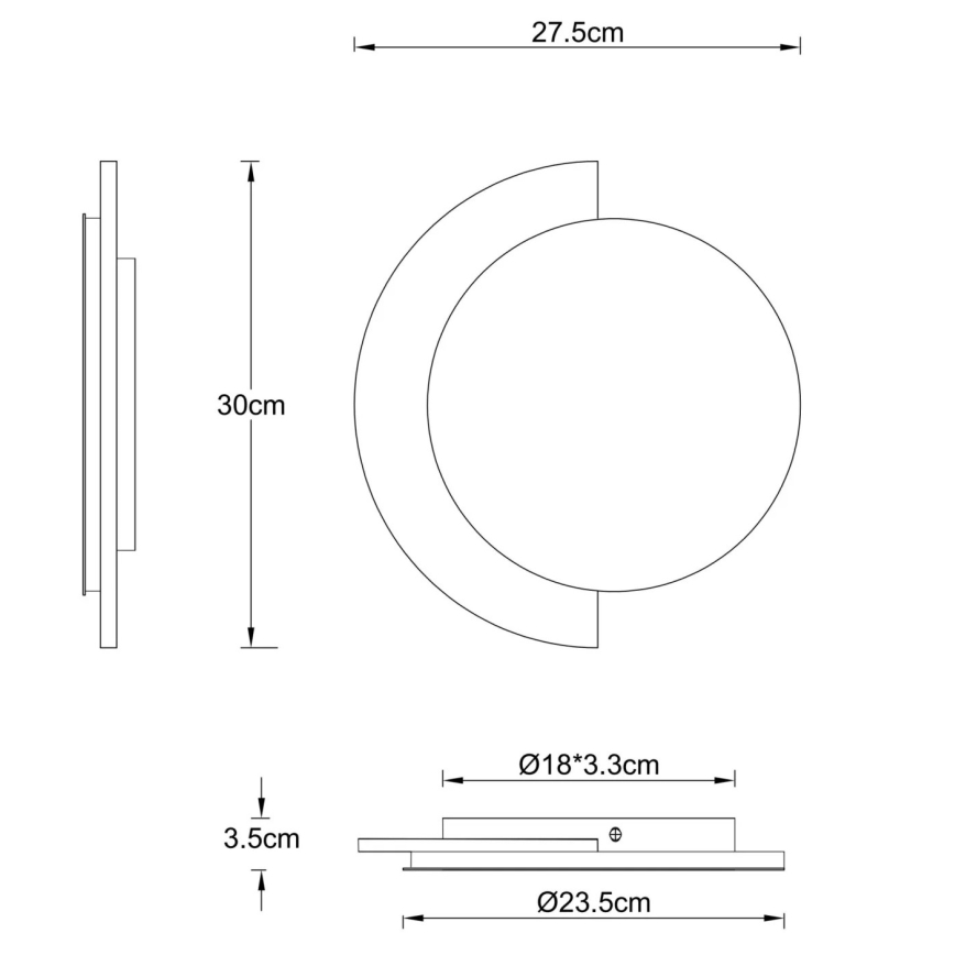 Globo - LED-seinävalaisin LED/14W/230V 3000K