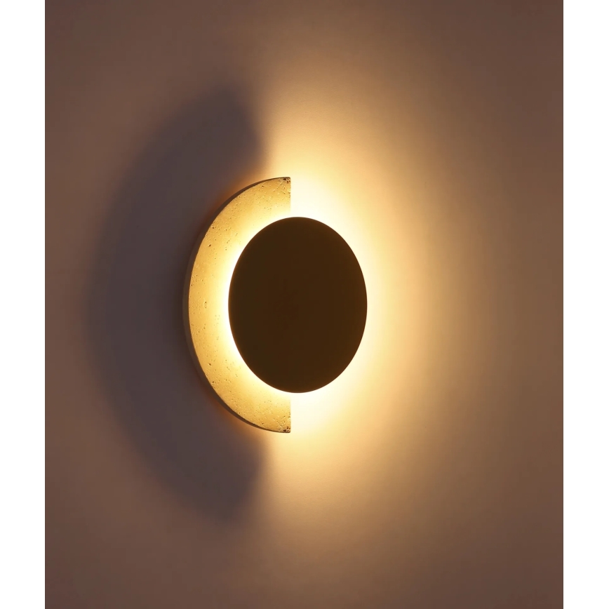 Globo - LED-seinävalaisin 8W/230V 3000K, halkaisija 20 cm, travertiini