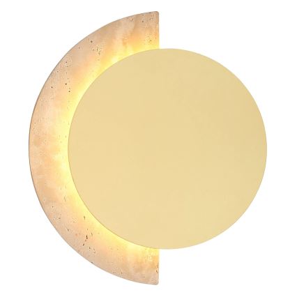Globo - LED-seinävalaisin 8W/230V 3000K, halkaisija 20 cm, travertiini