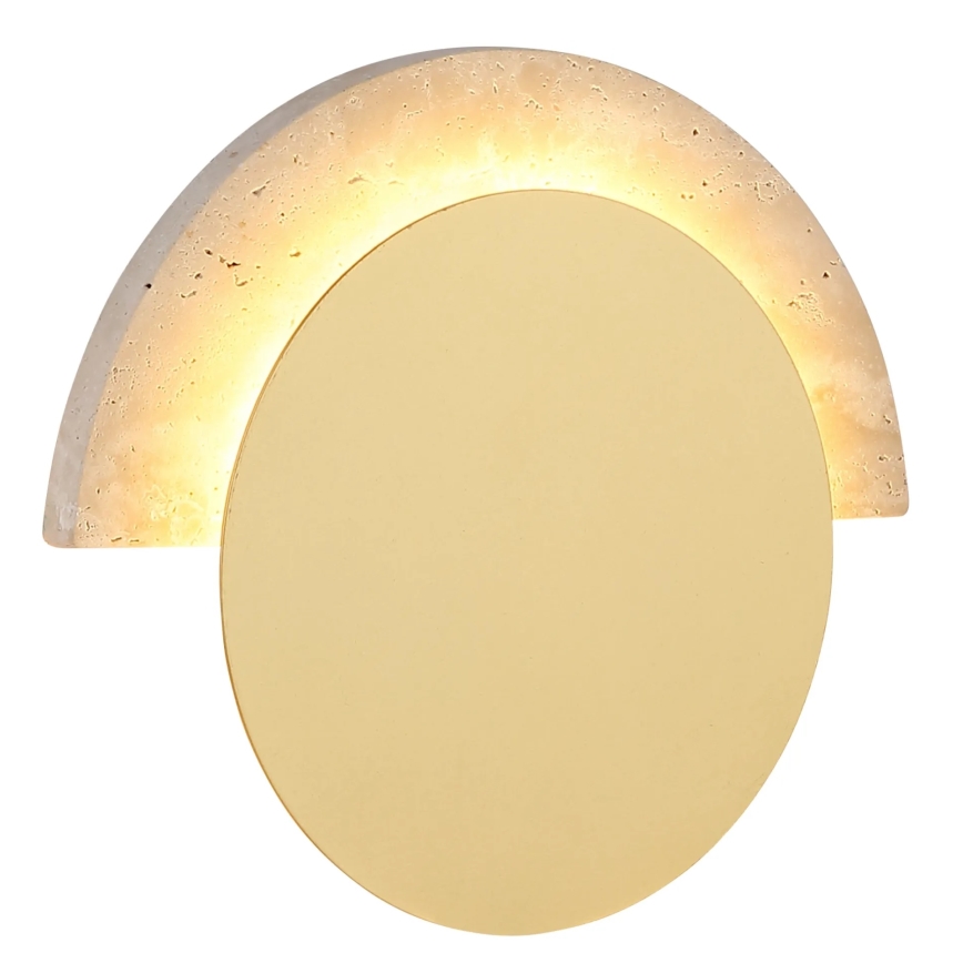 Globo - LED-seinävalaisin 8W/230V 3000K, halkaisija 20 cm, travertiini