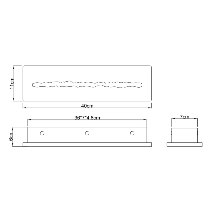 Globo - LED-seinävalaisin LED/17W/230V 3000K
