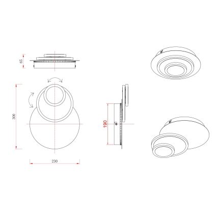 Globo - LED-kattovalaisin LED/20W/230V 3000K