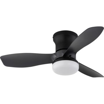 Globo - Himennettävä kattotuuletin LED/15W/230V 2700-6500K musta + kaukosäädin
