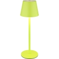 Globo - Himennettävä kosketusohjattu ladattava ulkokäyttöön tarkoitettu pöytävalaisin 3-in-1 LED/3W/5V 3000/4000/5000K IP54 1800 mAh vihreä