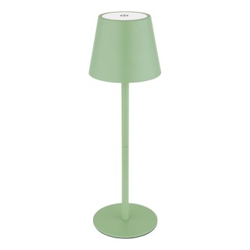 Globo - himmennettävä kosketusohjattu ladattava ulkokäyttöön sopiva pöytävalaisin 3-in-1 LED/3W/5V 3000/4000/5000K IP54 1800 mAh vihreä