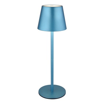 Globo - himmennettävä kosketusohjattu ladattava ulkokäyttöön tarkoitettu LED-pöytälamppu 3-in-1 LED/3W/5V 3000/4000/5000K IP54 1800 mAh sininen