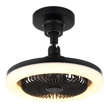 Globo - Himmennettävä LED-kattotuuletin LED/20W/230V 3000-6500K musta + kaukosäädin