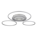 Globo - himmennettävä LED-kattovalaisin LED/60W/230V 2700-6500K 80,8x99,2 cm hopea + kaukosäädin