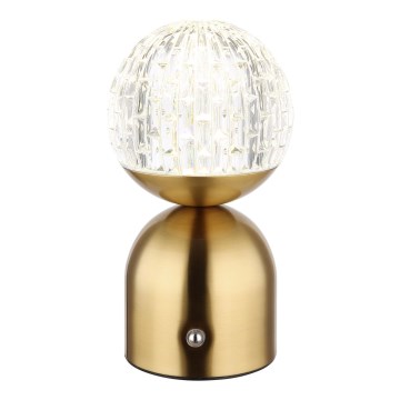 Globo - Himmennettävä LED-kosketuspöytävalaisin LED/2,5W/3,7V 2700/4000/6500K 1800 mAh USB messinki