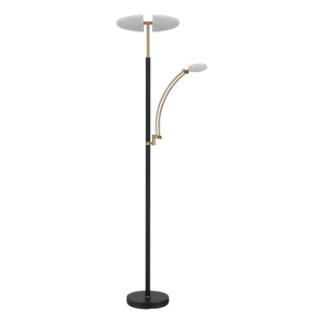 Globo - himmennettävä LED-lattiavalaisin LED/40W/230V + LED/5,5W 2700/4000/6000K musta