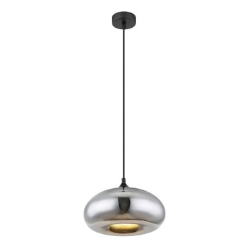 Globo - Kattokruunu johdossa 1xE27/60W/230V kiiltävä kromi