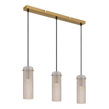 Globo - Kattokruunu johdossa 3xE14/40W/230V kulta